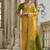 Yellow color raw silk pochampally ikkat saree