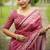 Multicolor dhanwari cotton digital print zari border saree
