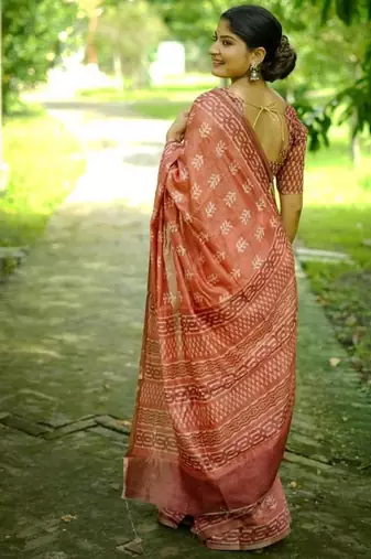 Multicolor dhanwari cotton digital print zari border saree