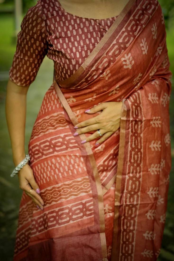 Multicolor dhanwari cotton digital print zari border saree