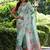 Multicolor tussar silk flower print sarees
