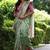 Multicolor tussar silk flower print sarees
