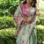 Multicolor tussar silk flower print sarees