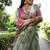 Multicolor tussar silk flower print sarees