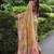 Multicolor tussar silk flower print sarees