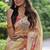 Multicolor tussar silk flower print sarees