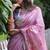 Multicolor tussar silk flower print sarees