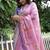 Multicolor tussar silk flower print sarees