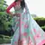 Multicolor tussar silk flower print sarees