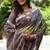 Mehendi green color tussar silk madhubani print saree