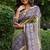 Mehendi green color tussar silk madhubani print saree