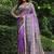Levender color tussar silk madhubani print saree