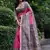 Pink color tussar silk madhubani print saree