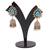 Torquise blue pearl jhumki earrings