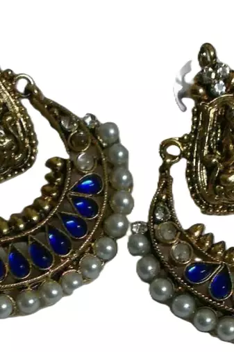 Designer Blue colour Ram Leela earings