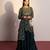 Green printed viscose georgette sharara set
