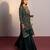 Green printed viscose georgette sharara set