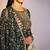 Green printed viscose georgette sharara set