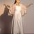 Ivory printed modal satin jumpsuit