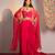 Hot pink embroidered viscose organza co ord set