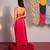 Hot pink embroidered viscose organza co ord set