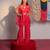 Hot pink embroidered viscose organza co ord set