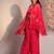 Hot pink embroidered viscose organza co ord set