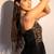 Black embroidered satin silk jumpsuit