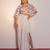 White Embroidered Silk Co ord set