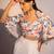 White Embroidered Silk Co ord set