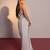 White Embroidered Silk Co ord set