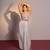 White Embroidered Silk Co ord set