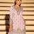 Lavender embroidered chinon free size stitched palazzo style salwar suit