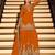 Orange embroidered chinon free size stitched palazzo style salwar suit