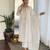 Women's off white viscose chanderi embroidered kurta pant set with jacquard dupatta