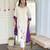 Women's white viscose rayon embroidered kurta pant set with chinon dupatta
