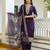 Women's wine viscose chanderi silk kurta pant set with organza dupatta