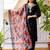 Women's black viscose chanderi silk embroidered kurta pant set with jacquard organza dupatta