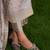 Women's cream vichitra silk sequin embroidered kurta pant set with vichitra silk dupatta