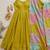 Green silk anarkali gown