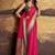 Red patola silk blend party wear saree