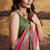 Red patola silk blend party wear saree