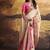 Cream patola silk blend party wear saree