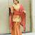 Peach embroidered sharara set