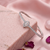 925 sterling silver pavé orbit heart bracelet for women