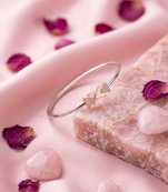 925 sterling silver geometric triangle open bracelet for women