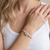 925 sterling silver pavé square halo bracelet for women