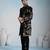 Black velvet premium designer festive wear indo western set