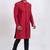 Red cotton silk jacquard premium designer festive wear indo western set