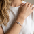 925 sterling silver pavé wave link bracelet for women